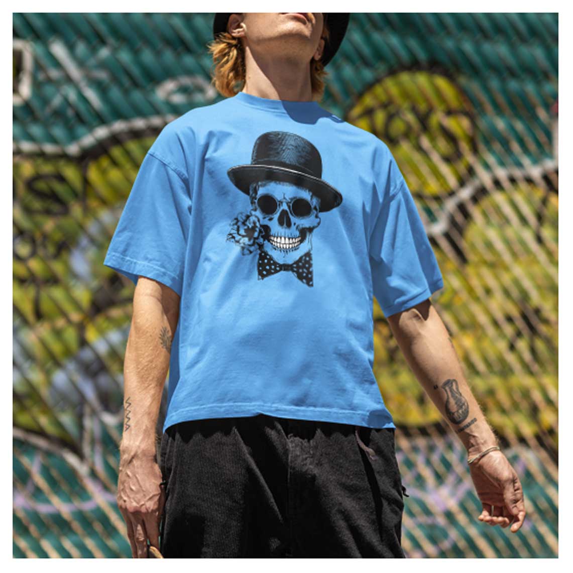 T-shirt anarchiste tête de mort T-shirt anarchiste tête de mort